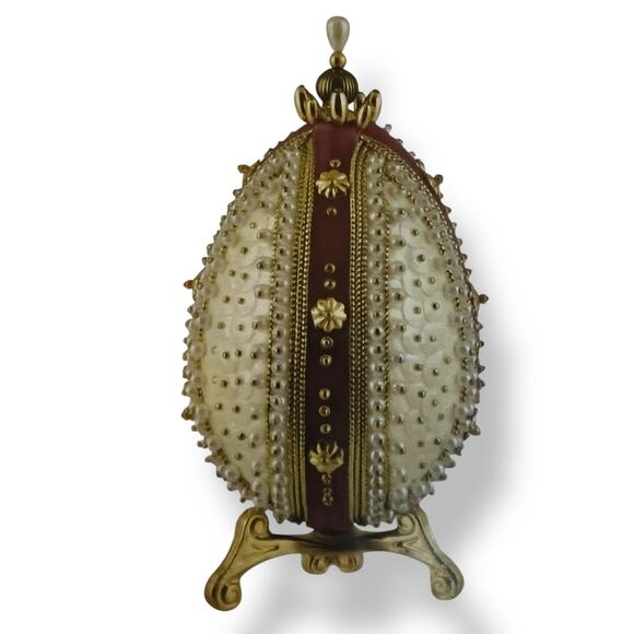 Ells Bells Pinfair UK Sequin  Regency Gold Easter Egg Bead Ornament Kit PA52P - Picture 1 of 5